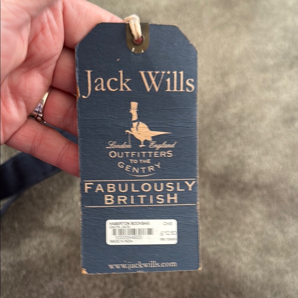 Jack Wills Blue and Red Union Jack Canvas Bag - Picture 5 of 6